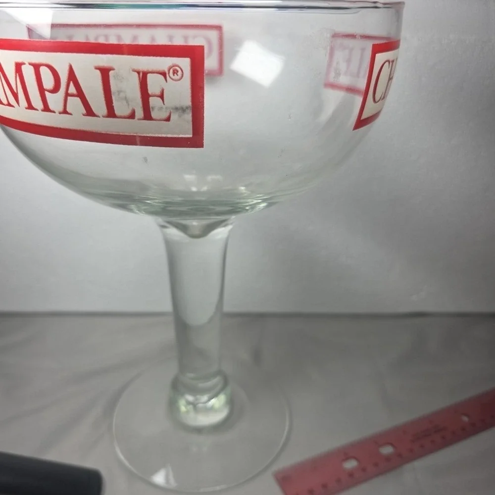 Vintage Sparkling Champale Malt Liquor Advertising Glass · 10.5